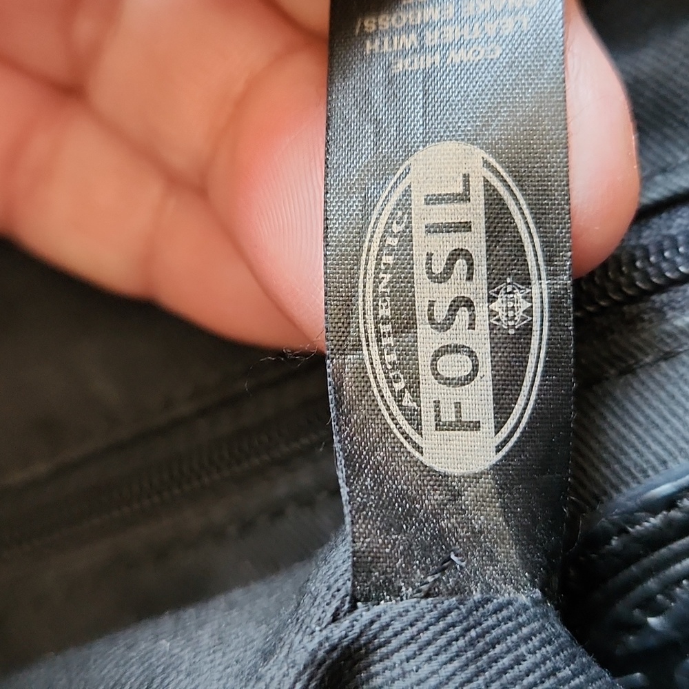 Fossil Black Embossed Issue No. 1954 Tote - image 7